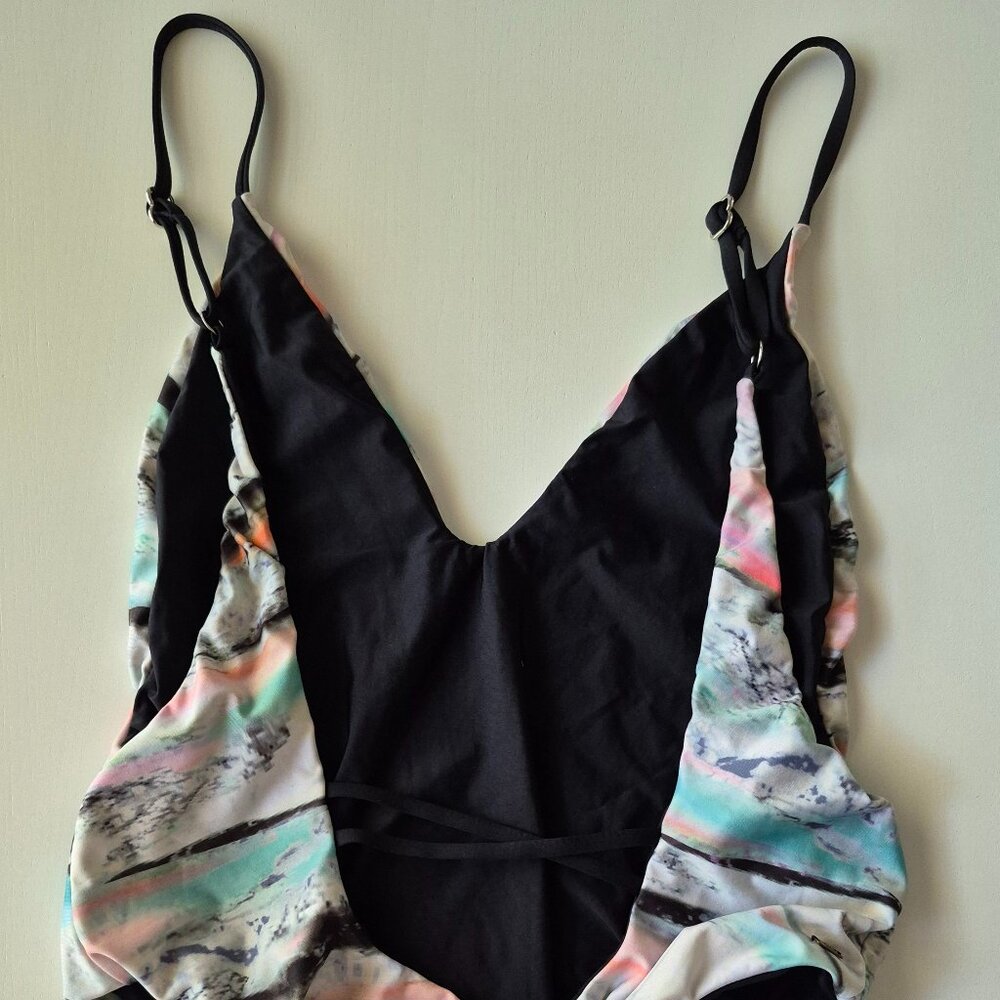 High Cut Multi-Color One Piece Bathing Suit - Picture 4 of 10